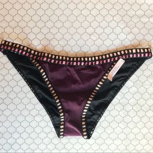 Victoria’s Secret Plum Crochet Bikini - L NWT
